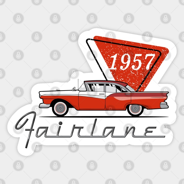 1957 Fairlane Sticker by CC I Design